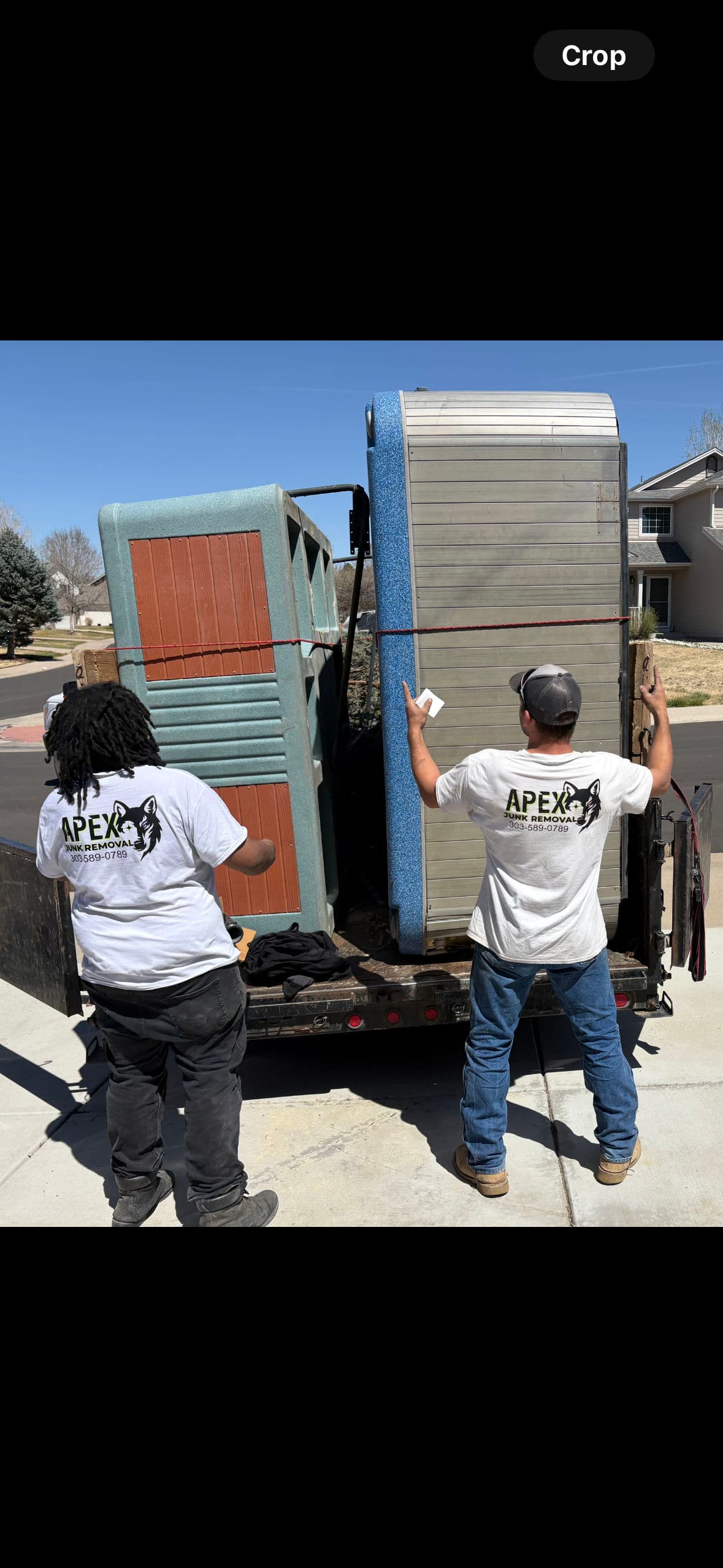 Two Hot Tubs Removed Back to Back in Parker image